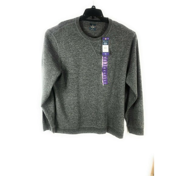 Crewneck Pullover Men's 2XL XXL Gray Sweater Long Sleeve Adult A15 - Picture 1 of 4